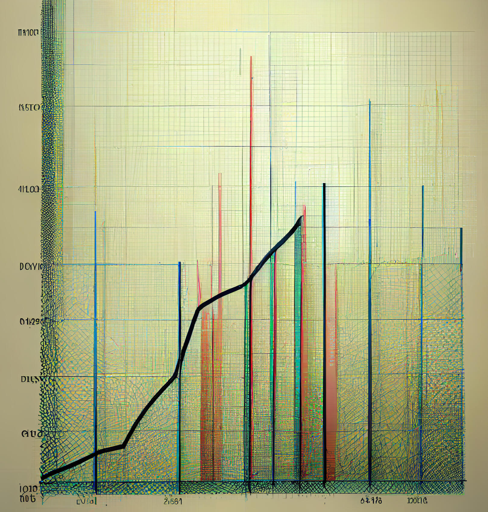 chart showing trend line moving up and to the right